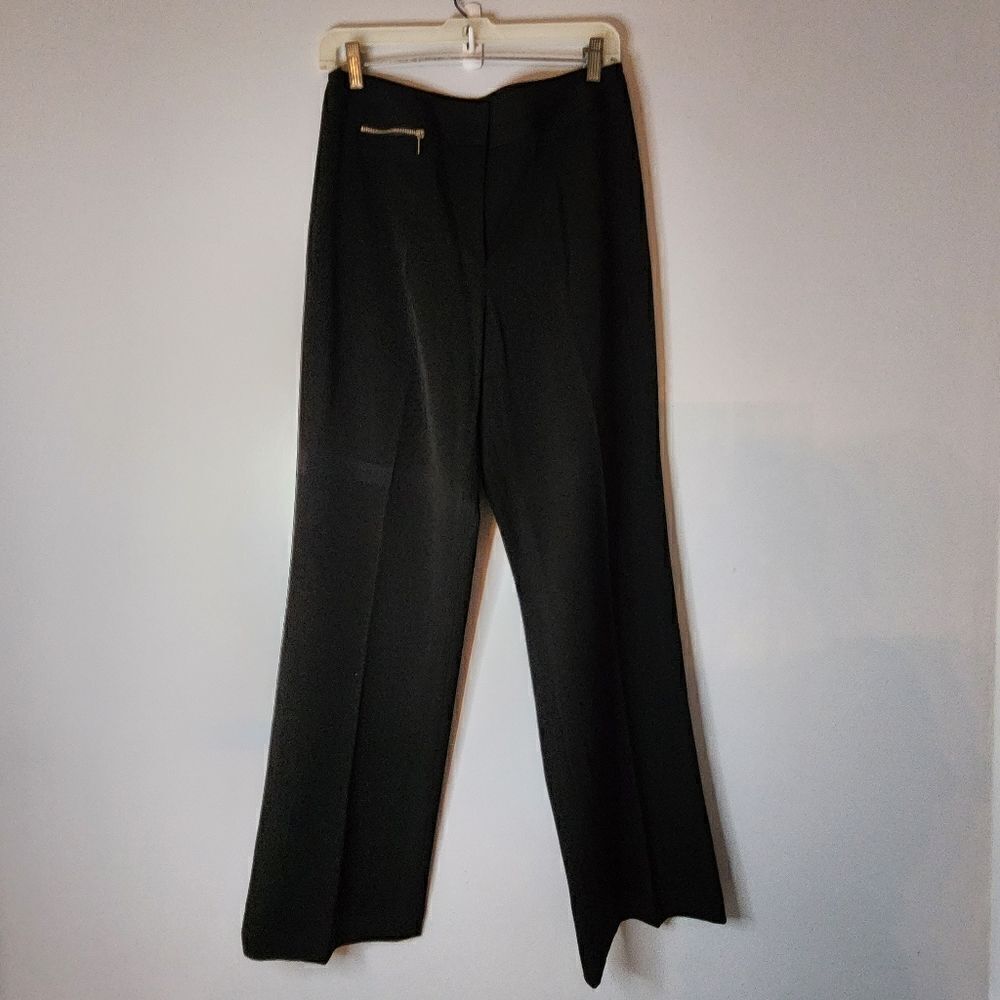 Apt 9 black dress pants women's size 10 with zipper accent